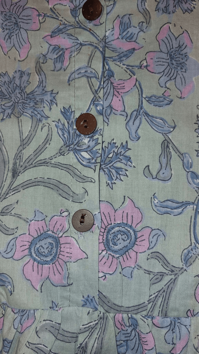 Combinaison barboteuse d'été - Bébé fille 6-24 mois - Manches - Coton indien léger - Motif floral coloré - Rose ou vert