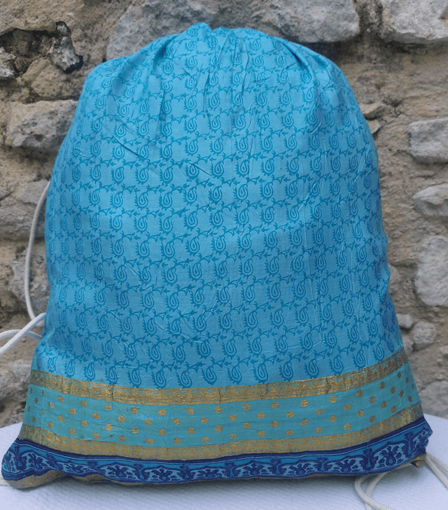 Sac à dos en sari vintage recyclé