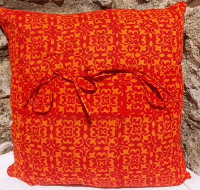 Housses de coussin d’été aux couleurs vives – Un souffle de soleil pour votre déco - Coton imprimé à la main en Inde (40x40 cm) 