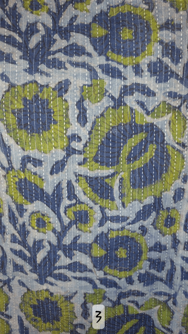 Sac besace en coton, teintures naturelles à la main, brodé kantha