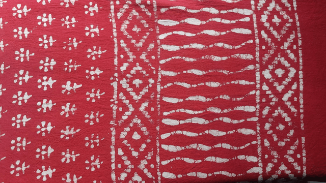 Châle, teinture naturelle rouge, coton imprimé à la main, écharpe légère, dupatta - Cadeau femme artisanal éthique